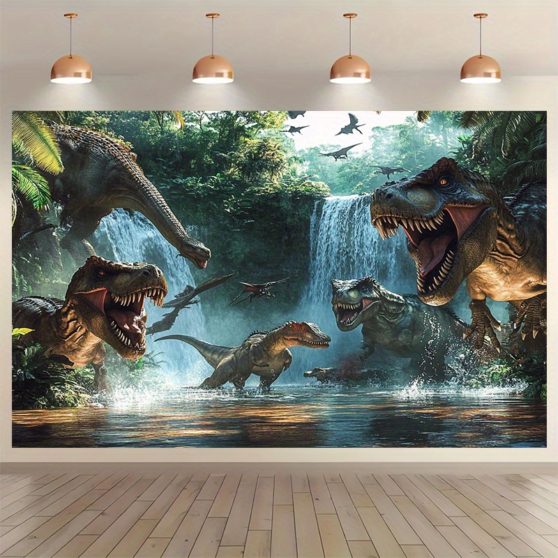 Wall Scroll Tapestry - Dinosaur Adventure Tapestry Wall Hanging Vibrant