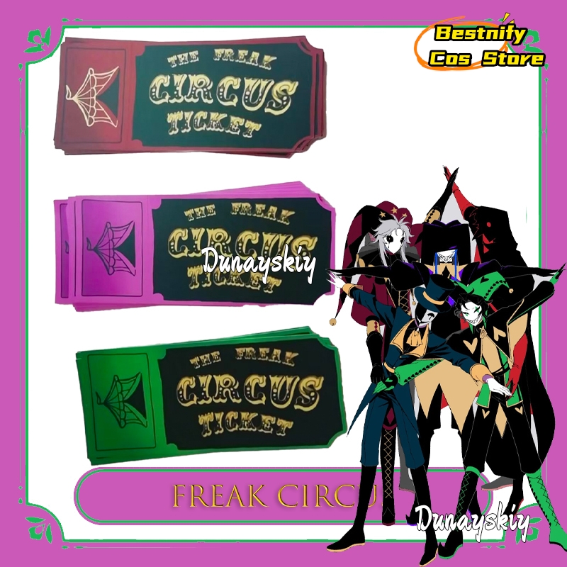 Anime Merchandise Women - BFreak Circus Ticket Card Red Green