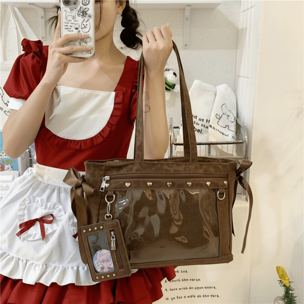 Anime Merchandise Women - Harajuku Bow Rivet Itabag Y2K Idol