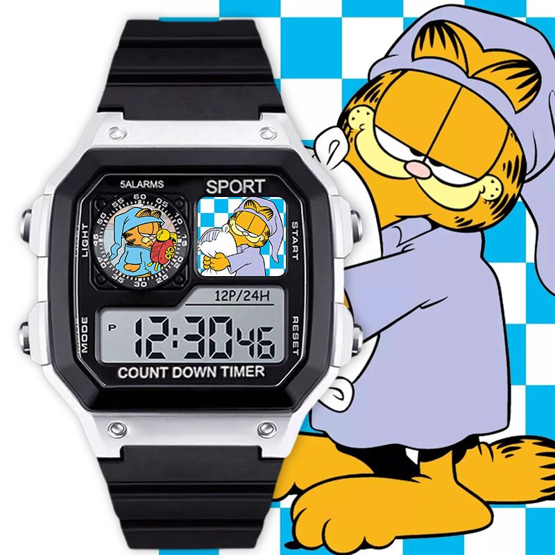 Anime Girl Merchandise - Garfield cartoon cute student electronic watch