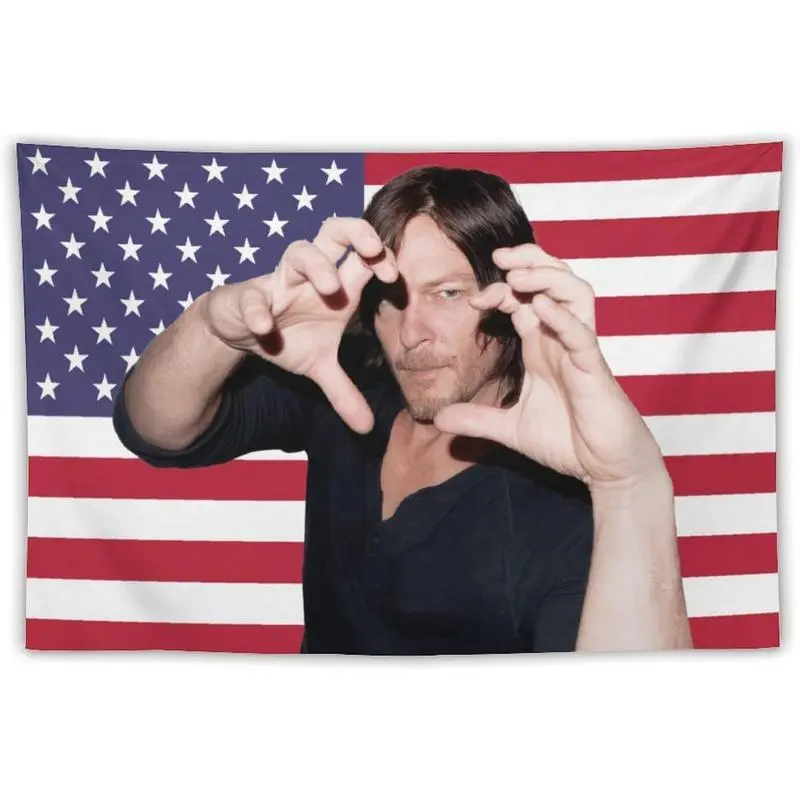 VIKAMA Daryl Dixon USA Flag Ta - Wall Scroll Tapestry recension och pris