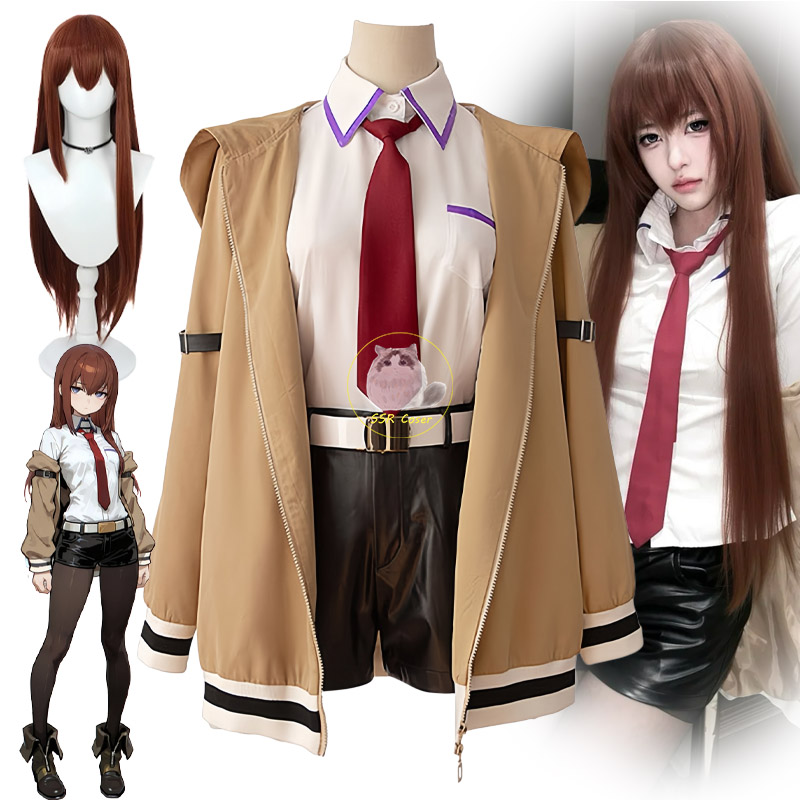 Anime Makise Kurisu Cosplay Co - Anime Merchandise For Women recension och pris