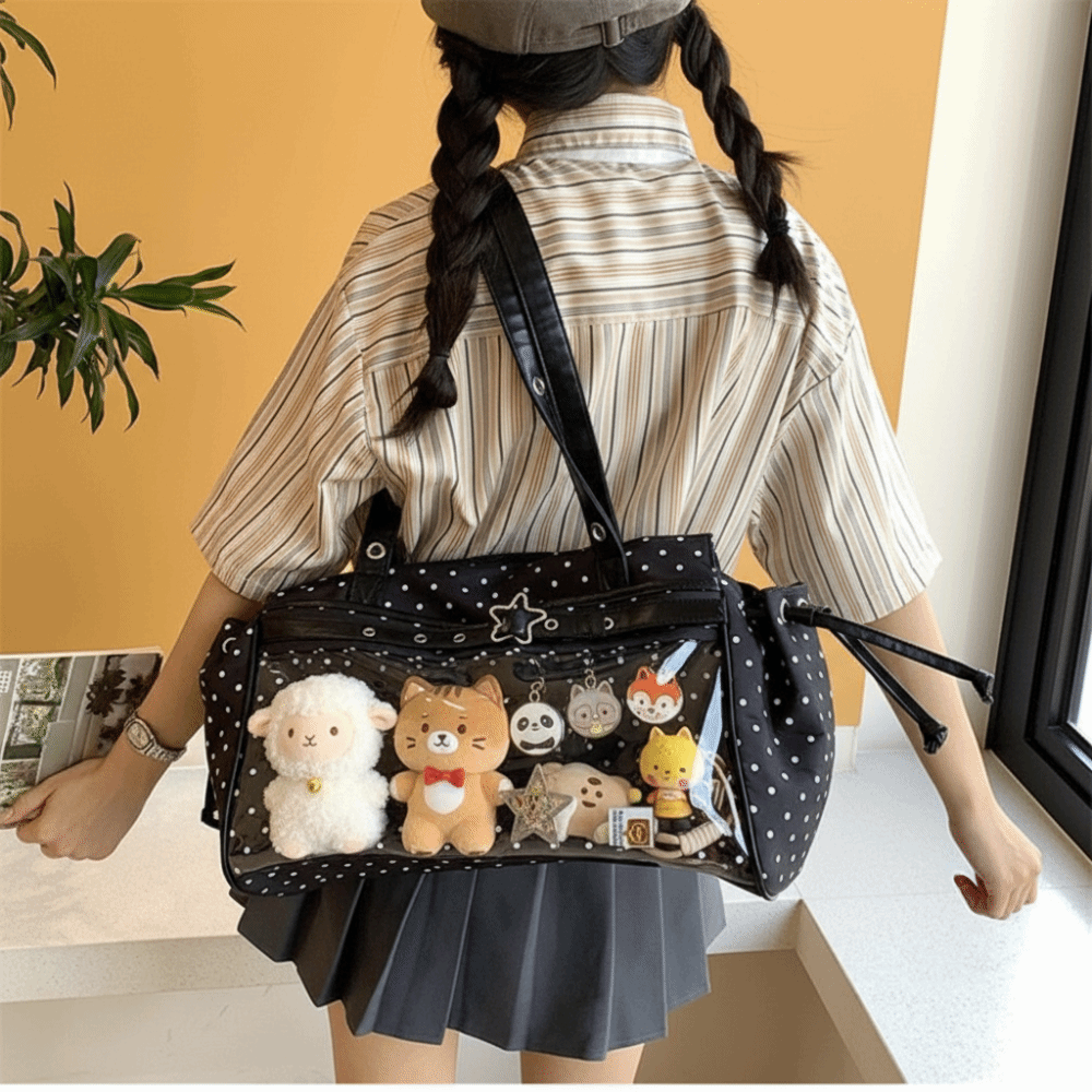 Harajuku Polka Dot Itabag Y2K  - Anime Merchandise Women recension och pris