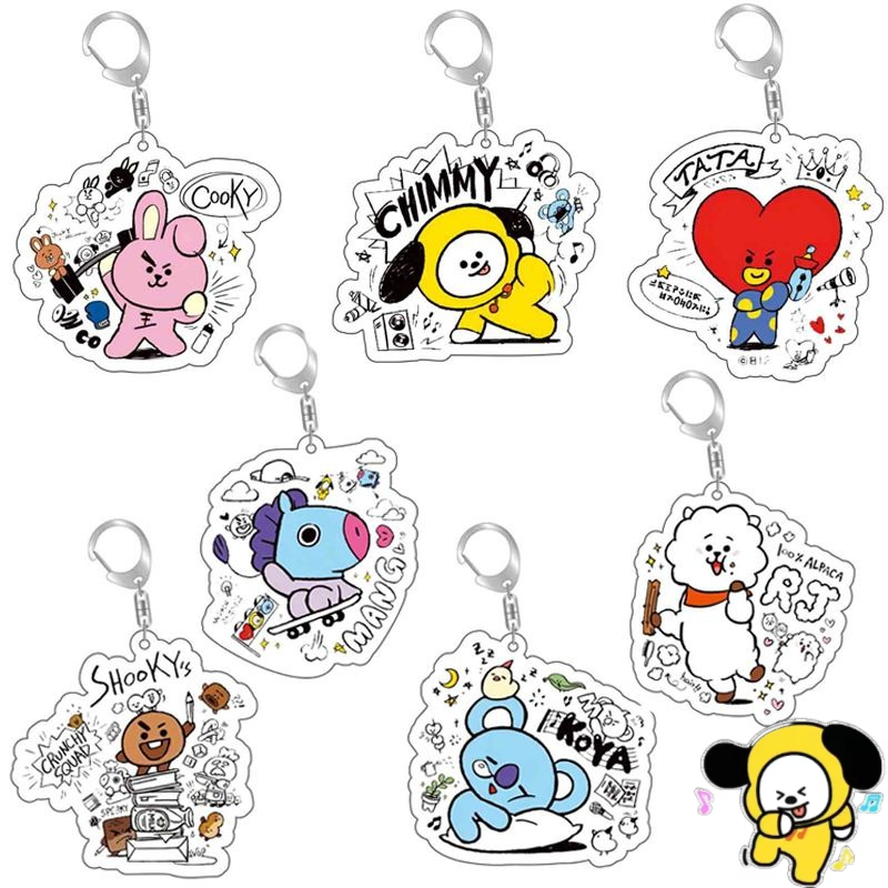 BT21 anime cartoon cute acryli - Anime Girl Merchandise recension och pris