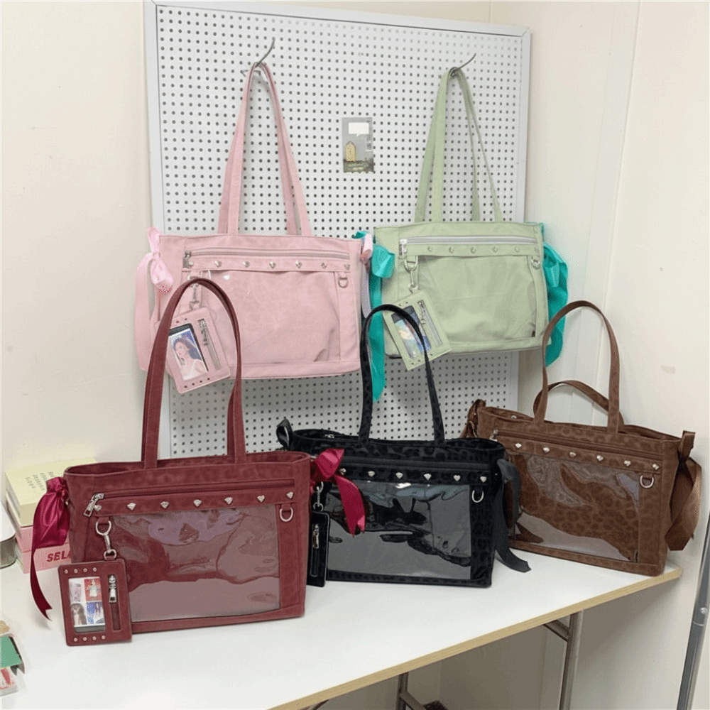 Harajuku Bow Rivet Itabag Y2K  - Anime Merchandise Women recension och pris