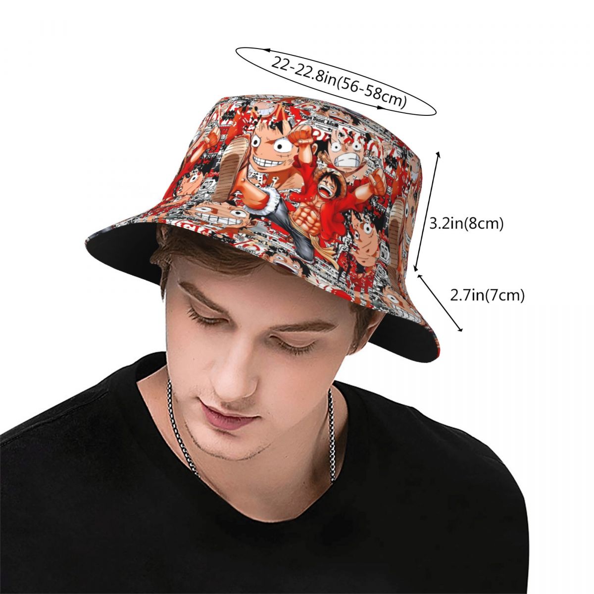Anime One Piece Luffy Bucket H - Anime Merchandise Women recension och pris